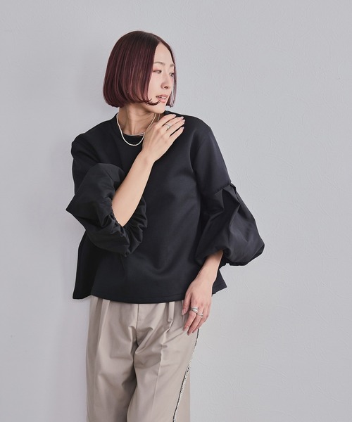 LHELBIE(レルビエ)の「バルーンスリーブプルオーバー(その他トップス・レディース・オフホワイト/ブラック・M)」の17枚目の写真