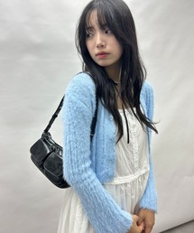 クロップドファーカーディガン