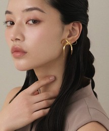 【 金属アレルギー対応 】 リボンピアス サージカルステンレス (両耳用)