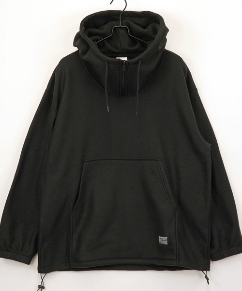 Burner（バーナー）の「【GROOVY STORE】両面起毛オーバーサイズ アノラックパーカー（パーカー・メンズ・ブラック/杢グレー/スミクロ/ライトカーキ・M/L/LL）」の5枚目の写真