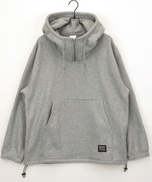 Burner（バーナー）の「【GROOVY STORE】両面起毛オーバーサイズ アノラックパーカー（パーカー・メンズ・ブラック/杢グレー/スミクロ/ライトカーキ・M/L/LL）」の7枚目の写真