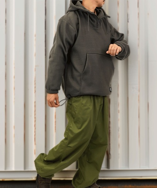 Burner（バーナー）の「【GROOVY STORE】両面起毛オーバーサイズ アノラックパーカー（パーカー・メンズ・ブラック/杢グレー/スミクロ/ライトカーキ・M/L/LL）」の18枚目の写真