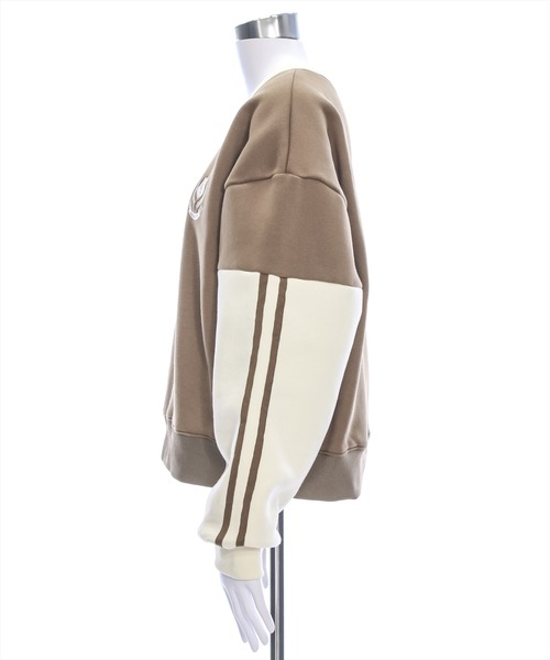 clear（クリア）の「ライン入リ配色ワンポイント刺繍スウェット[大人カジュアル オーバーサイズ]≪再入荷≫（スウェット・レディース・ネイビー/モカ・F）」の10枚目の写真