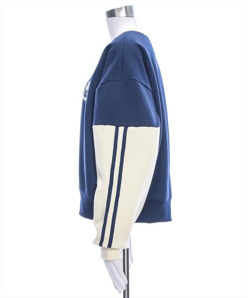 clear（クリア）の「ライン入リ配色ワンポイント刺繍スウェット[大人カジュアル オーバーサイズ]≪再入荷≫（スウェット・レディース・ネイビー/モカ・F）」の16枚目の写真