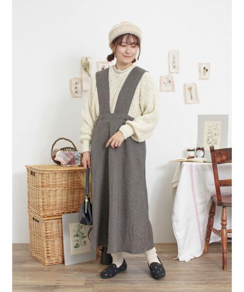 Samansa Mos2（サマンサ モスモス）の「片畦クルーネックゆるニット（ニット/セーター・レディース・レッド/キナリ/ブラック・F）」の19枚目の写真