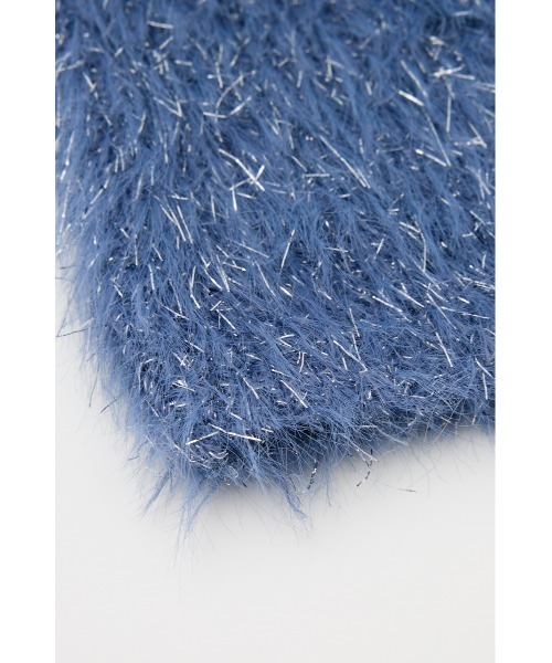 RODEO CROWNS WIDE BOWL（ロデオクラウンズワイドボウル）の「ラメニットワッチ（ニットキャップ/ビーニー・レディース・ライトグレー/ブラック/ブルー・FREE）」の12枚目の写真