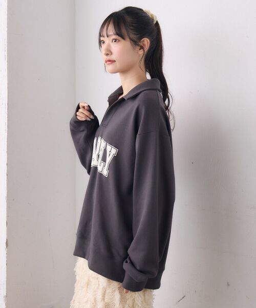 RETRO GIRL（レトロガール）の「スキッパートレーナー（スウェット・レディース・チャコールグレー/グリーン/ホワイト系その他・FREE）」の19枚目の写真