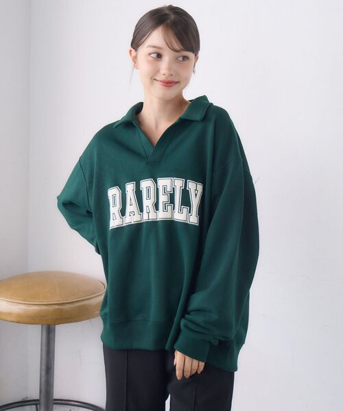 RETRO GIRL（レトロガール）の「スキッパートレーナー（スウェット・レディース・チャコールグレー/グリーン/ホワイト系その他・FREE）」の13枚目の写真