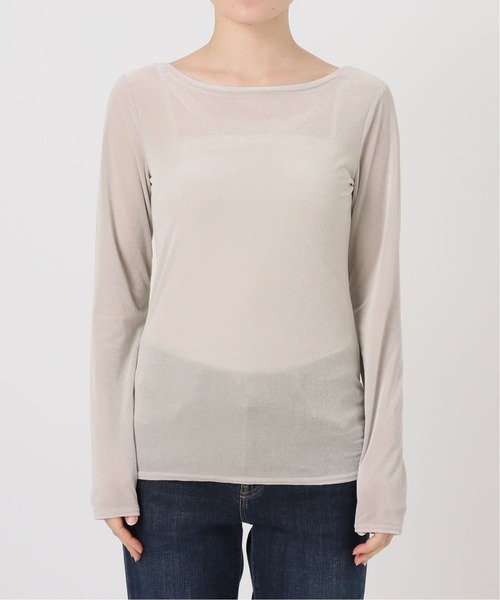 La TOTALITE(ラトータリテ)の「《追加》2wayネックベロアカットソー(Tシャツ/カットソー・レディース・ブラック/ライトグレー・FREE)」の22枚目の写真