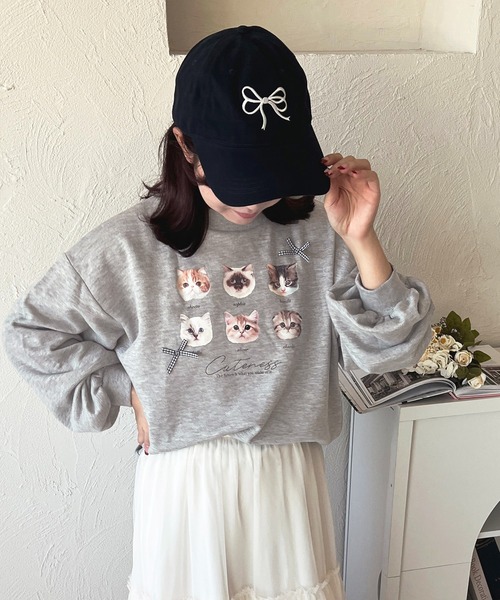 apres jour(アプレジュール)の「ゆるたぽアソートチュニックスウェット【ZOZOTOWN限定アイテム】(スウェット・レディース・ピンク/ホワイト系その他/ホワイト/グレー・X-LARGE/フリー)」の3枚目の写真