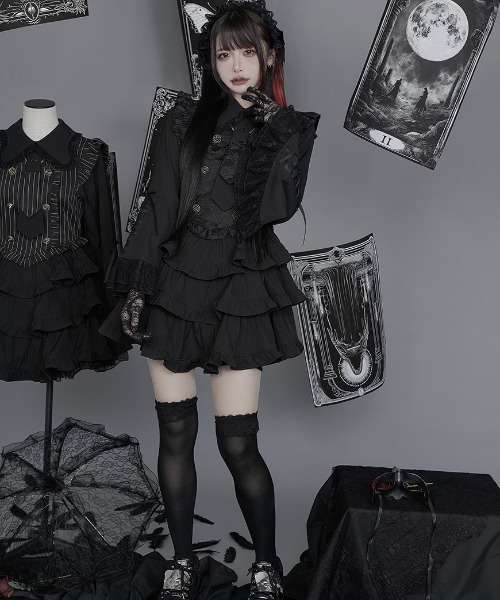 ililil（イルイルイル）の「『ililil/イルイルイル』【クラシカルロリ地雷ちゃん】フリルワンピース（シャツワンピース・レディース・B/A・FREE）」の3枚目の写真