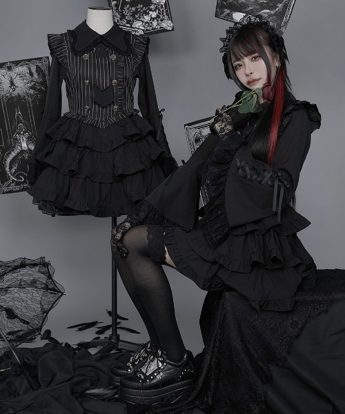 ililil（イルイルイル）の「『ililil/イルイルイル』【クラシカルロリ地雷ちゃん】フリルワンピース（シャツワンピース・レディース・B/A・FREE）」の5枚目の写真