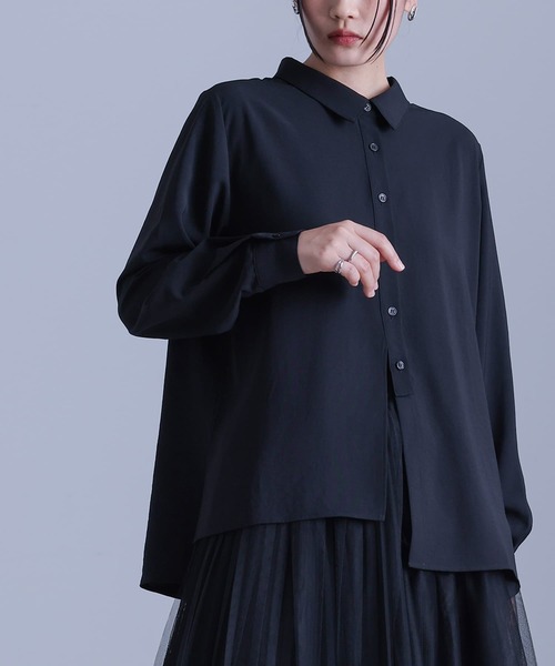 kOhAKU（コハク）の「アシメデザインシャツ（シャツ/ブラウス・レディース・ブラック/オフホワイト・2/1）」の17枚目の写真