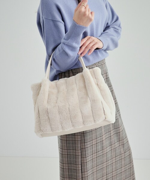 セール】【2WAY】上品カラーで取り入れやすい ふわふわ ストライプ