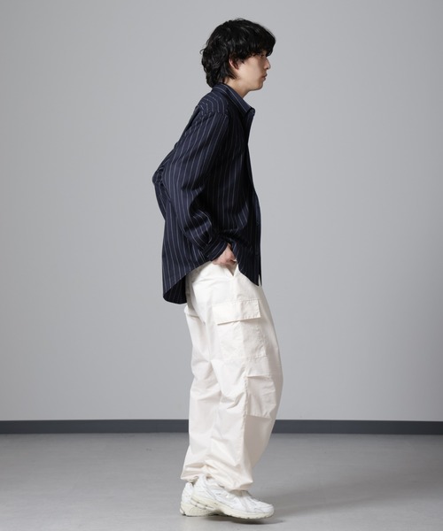 NANO universe（ナノユニバース）の「CNリラックスカーゴパンツ（カーゴパンツ・メンズ・ブラック/カーキ/アイボリー・M/S/L）」の8枚目の写真