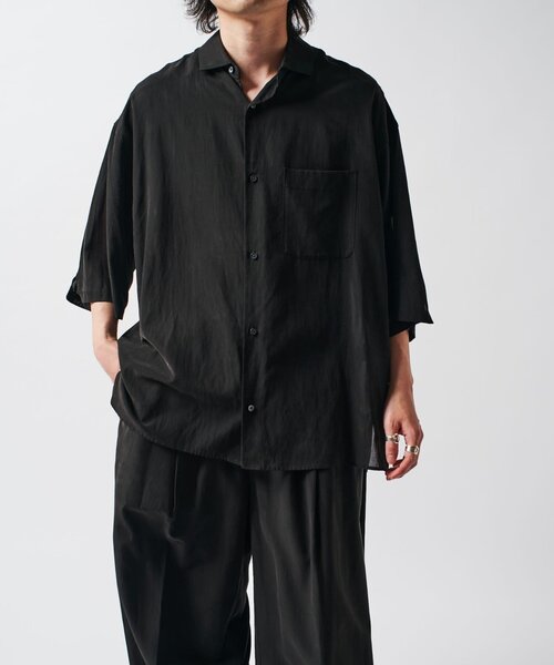 キュプラ混ワイド半袖シャツ（シャツ/ブラウス）｜Lui's（ルイス）の