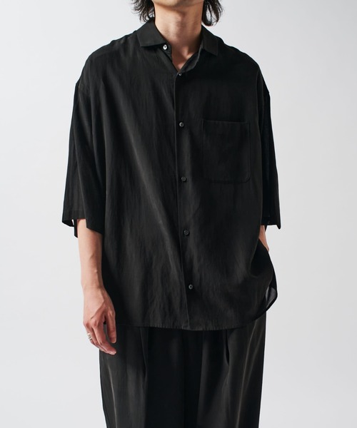 キュプラ混ワイド半袖シャツ（シャツ/ブラウス）｜Lui's（ルイス）の