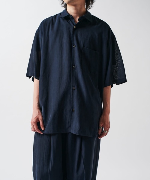 キュプラ混ワイド半袖シャツ（シャツ/ブラウス）｜Lui's（ルイス）の