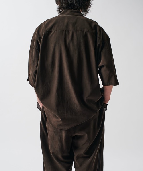 キュプラ混ワイド半袖シャツ（シャツ/ブラウス）｜Lui's（ルイス）の