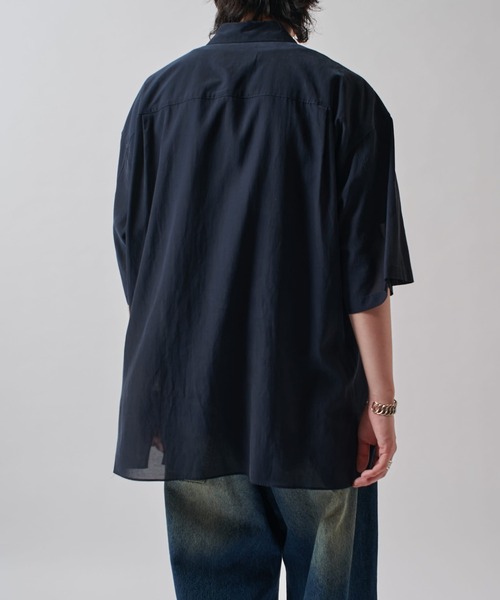 SHUSHU/TONG ネイビー 半袖シャツ SHUSHU/TONG ネイビー 半袖シャツ