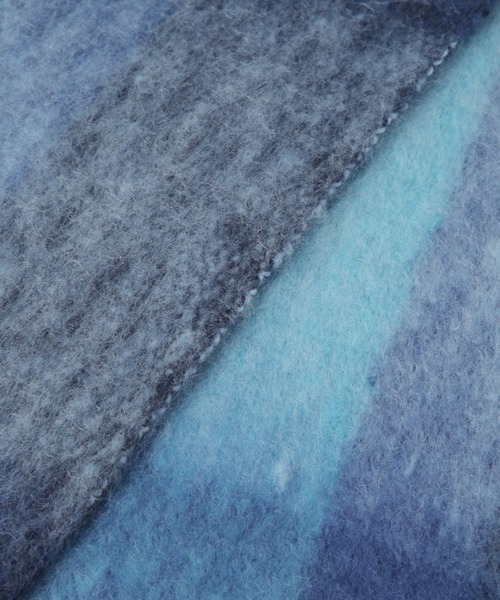 LEPSIM（レプシィム）の「太フリンジチェックストール　145725（ストール/ショール・レディース・ブルー/オレンジ/ブルー系その他・ONE SIZE）」の18枚目の写真