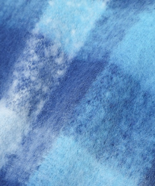 LEPSIM（レプシィム）の「太フリンジチェックストール　145725（ストール/ショール・レディース・ブルー/オレンジ/ブルー系その他・ONE SIZE）」の19枚目の写真