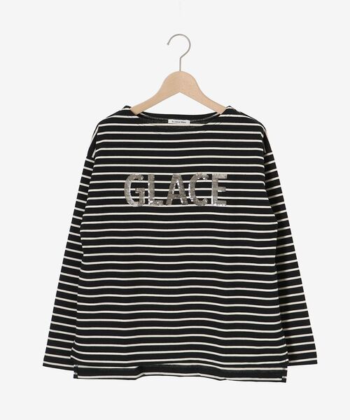 【セール】GLACEスパンコールロゴボーダー（Tシャツ/カットソー）｜le.coeur blanc（ルクールブラン）