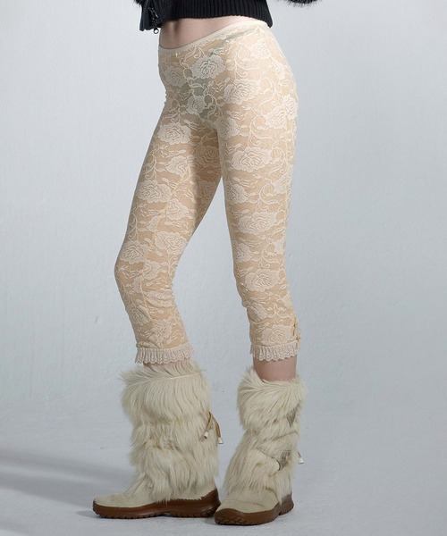 SCULPTOR（スカルプター）の「90's Lace Leggings/90's レースレギンス（レギンス/スパッツ・レディース・ブラック/ナチュラル/ホワイト・MEDIUM/SMALL）」の3枚目の写真
