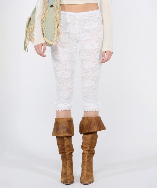 SCULPTOR（スカルプター）の「90's Lace Leggings/90's レースレギンス（レギンス/スパッツ・レディース・ブラック/ナチュラル/ホワイト・MEDIUM/SMALL）」の2枚目の写真