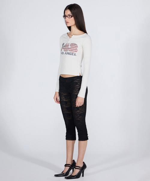 SCULPTOR（スカルプター）の「90's Lace Leggings/90's レースレギンス（レギンス/スパッツ・レディース・ブラック/ナチュラル/ホワイト・MEDIUM/SMALL）」の11枚目の写真