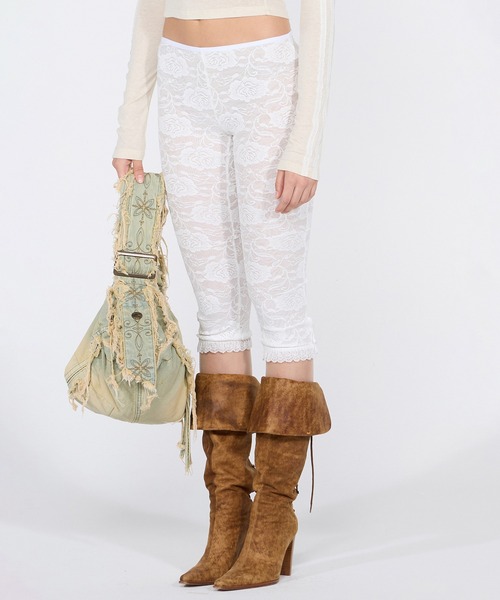 SCULPTOR（スカルプター）の「90's Lace Leggings/90's レースレギンス（レギンス/スパッツ・レディース・ブラック/ナチュラル/ホワイト・MEDIUM/SMALL）」の5枚目の写真