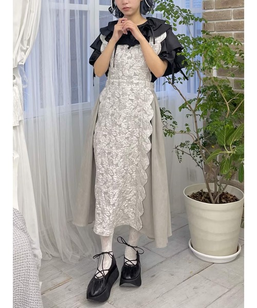 merry jenny(メリージェニー)の「スカラップコンビワンピース(ワンピース・レディース・ブラック/グレー/ブルー・FREE)」の21枚目の写真