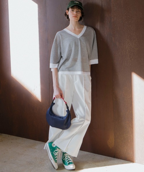 Doux archives（ドゥアルシーヴ）の「[ﾙﾍﾞﾙﾆ]Cord moon bag S(N)（ハンドバッグ・レディース・ブラウン/ネイビー・FREE）」の17枚目の写真