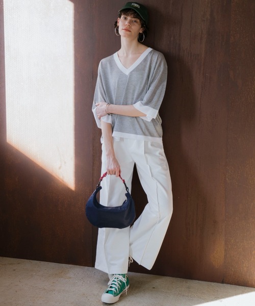 Doux archives（ドゥアルシーヴ）の「[ﾙﾍﾞﾙﾆ]Cord moon bag S(N)（ハンドバッグ・レディース・ブラウン/ネイビー・FREE）」の19枚目の写真