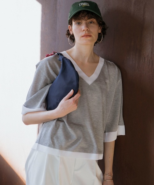 Doux archives（ドゥアルシーヴ）の「[ﾙﾍﾞﾙﾆ]Cord moon bag S(N)（ハンドバッグ・レディース・ブラウン/ネイビー・FREE）」の20枚目の写真