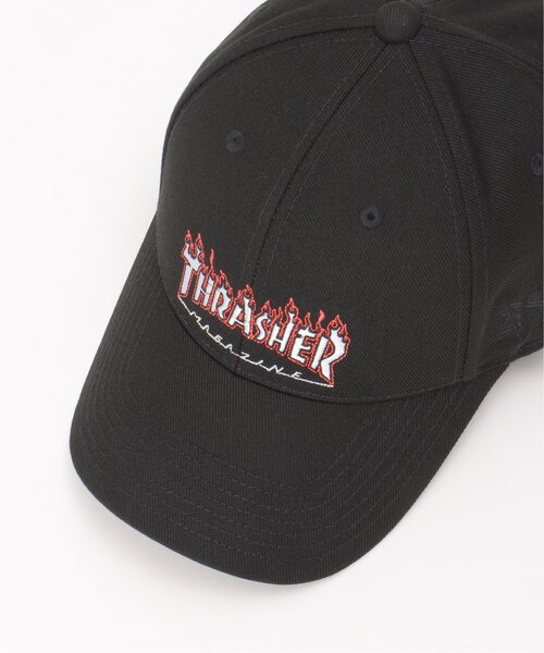 VENCEEXCHANGE（ヴァンスエクスチェンジ）の「THRASHER スラッシャー FIRE ベースボールキャップ（キャップ・メンズ・グレー/ホワイト/ブラック・フリー）」の9枚目の写真