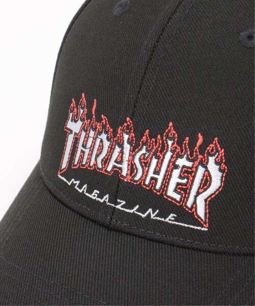 VENCEEXCHANGE（ヴァンスエクスチェンジ）の「THRASHER スラッシャー FIRE ベースボールキャップ（キャップ・メンズ・グレー/ホワイト/ブラック・フリー）」の11枚目の写真