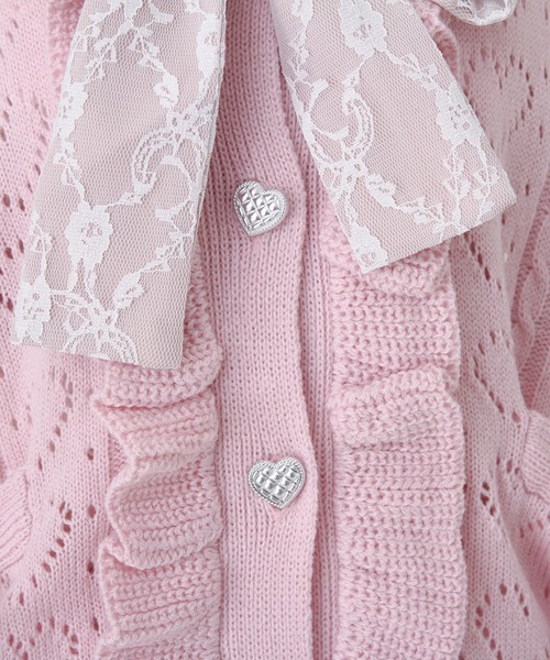 DearMyLove（ディアマイラブ）の「セーラ襟フリルカーディガン（カーディガン/ボレロ・レディース・ホワイト/ホワイト×ブルー/ホワイト×パープル/ホワイト×ピンク・M-L/LL～3L）」の17枚目の写真