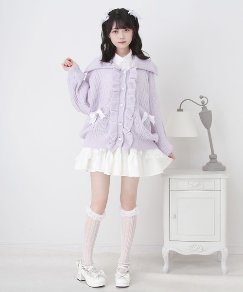 セール】セーラ襟フリルカーディガン（カーディガン/ボレロ