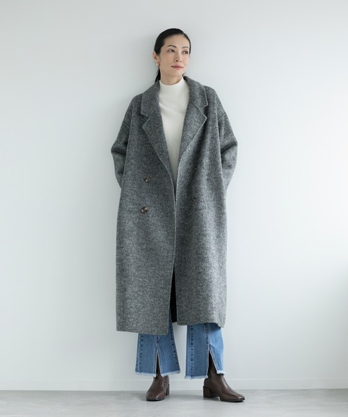 DECADE CLASSIC（ディケイド クラシック）の「DECADE CLASSIC ロングチェスターコート (AW)（チェスターコート・レディース・ライトグレー/ダークグレー/ブラック・SMALL/MEDIUM）」の15枚目の写真