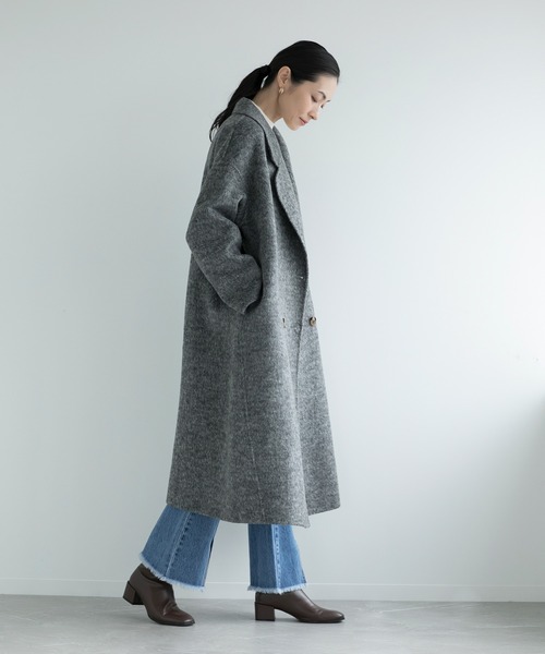 DECADE CLASSIC（ディケイド クラシック）の「DECADE CLASSIC ロングチェスターコート (AW)（チェスターコート・レディース・ライトグレー/ダークグレー/ブラック・SMALL/MEDIUM）」の13枚目の写真