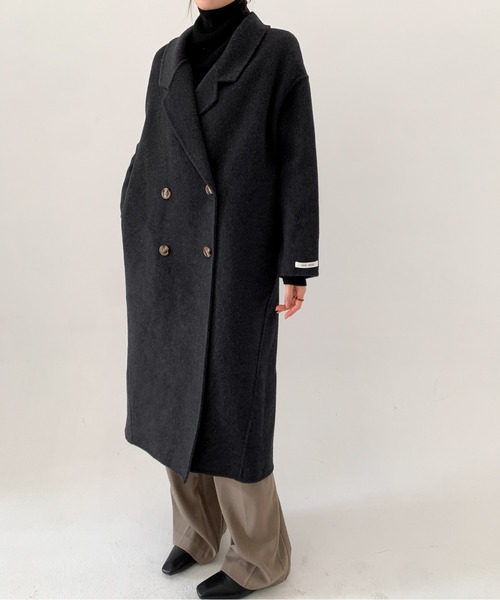 DECADE CLASSIC（ディケイド クラシック）の「DECADE CLASSIC ロングチェスターコート (AW)（チェスターコート・レディース・ライトグレー/ダークグレー/ブラック・SMALL/MEDIUM）」の16枚目の写真