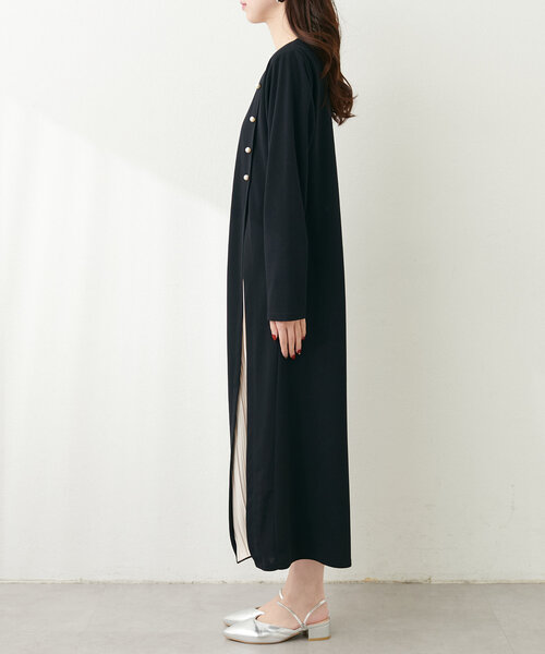 natural couture(ナチュラルクチュール)の「【WEB限定】カットジョーゼットプリーツ切替ワンピース(ワンピース・レディース・ブラック/アイボリー/ブルー・FREE)」の15枚目の写真