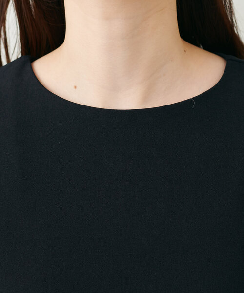 natural couture(ナチュラルクチュール)の「【WEB限定】カットジョーゼットプリーツ切替ワンピース(ワンピース・レディース・ブラック/アイボリー/ブルー・FREE)」の12枚目の写真