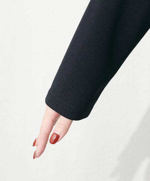 natural couture(ナチュラルクチュール)の「【WEB限定】カットジョーゼットプリーツ切替ワンピース(ワンピース・レディース・ブラック/アイボリー/ブルー・FREE)」の9枚目の写真