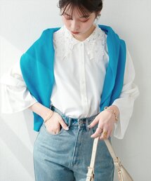 【WEB限定】大人レース衿ブラウス