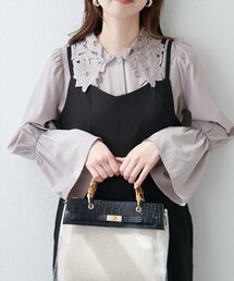 【WEB限定】大人レース衿ブラウス