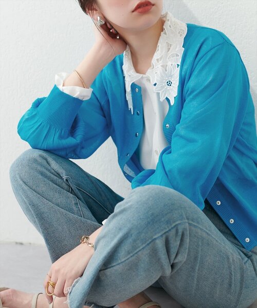 natural couture(ナチュラルクチュール)の「【WEB限定】大人レース衿ブラウス(シャツ/ブラウス・レディース・オフホワイト/ブルー/グレイッシュベージュ・FREE)」の20枚目の写真