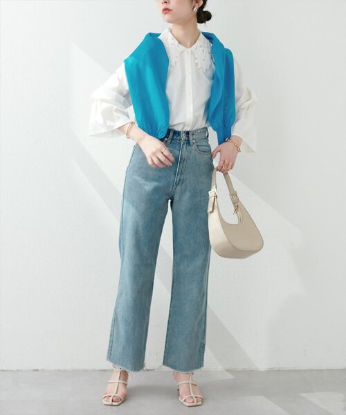 natural couture(ナチュラルクチュール)の「【WEB限定】大人レース衿ブラウス(シャツ/ブラウス・レディース・オフホワイト/ブルー/グレイッシュベージュ・FREE)」の22枚目の写真