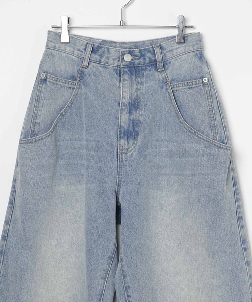 PAGEBOY（ページボーイ）の「カーブポケットデニム（デニムパンツ・レディース・ブルー/ブラック・SMALL/MEDIUM）」の4枚目の写真